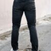Ανδρικό μαύρο τζιν παντελόνι με ξεβάμματα 3