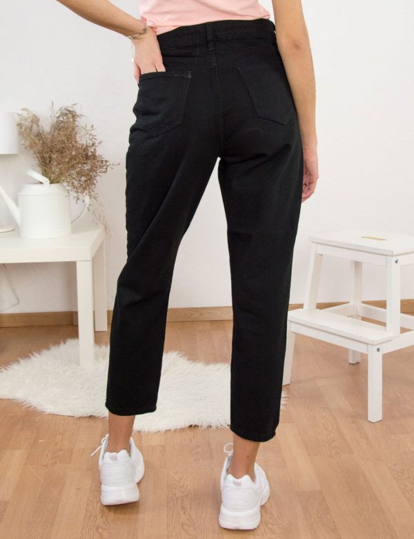 Γυναικείο μαύρο τζιν παντελόνι Denim Plus Size