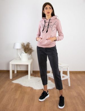 Γυναικείο ανθρακί τζιν παντελόνι Denim Plus Size