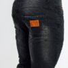 Ανδρικό μαύρο τζιν παντελόνι με φθορές 4