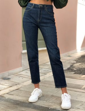 Lee Γυναικείο μπλέ τζιν παντελόνι Cropped Straight Carol