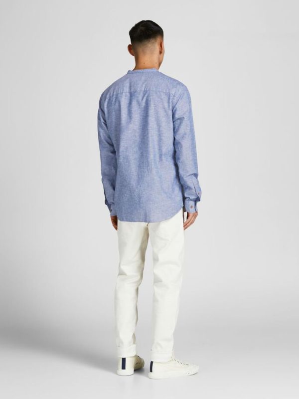 ΠΟΥΚΑΜΙΣΟ JACK & JONES JPRBLASUMMER HALF PLACKET SHIRT L/S SN FADED DENIM JACK&JONES