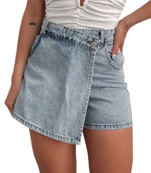 Τζιν σορτς - φούστα (Ανοιχτό μπλε)