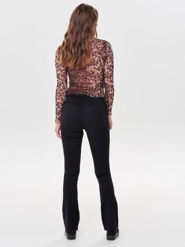 ΓΥΝΑΙΚΕΙΟ ΤΖΙΝ ONLY ONLROYAL HIGH SWEET FLARED 600 BLACK DENIM ONLY