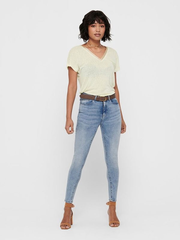 ΤΖΙΝ ONLY PAOLA LIFE HIGH WAIST SKINNY LIGHT BLUE ONLY