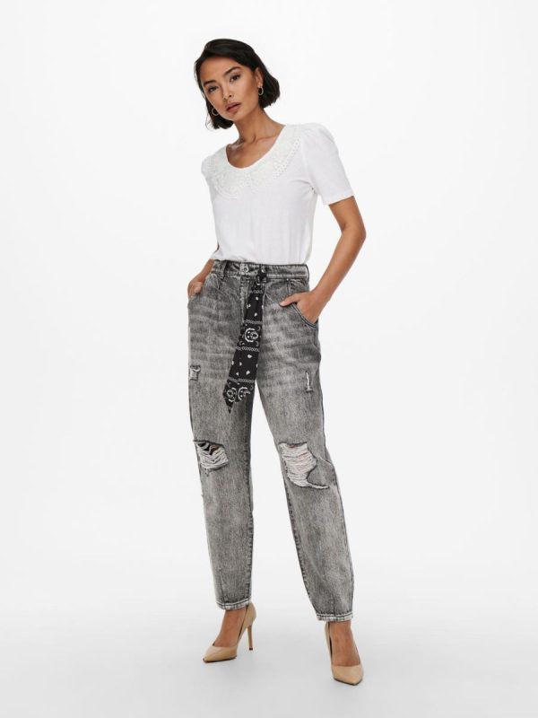 Only Balloon Γυναικείο Jeans  Μαύρο