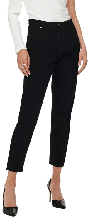 ΤΖΙΝ ONLY JAGGER LIFE HIGH MOM ANKLE BLACK ONLY