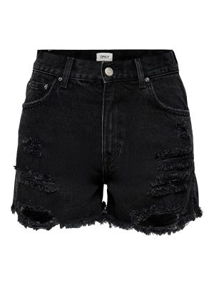 SHORTS ONLY HAPPY HW SLIT BLACK ONLY SHORTS ONLY HAPPY HW SLIT BLACK ONLY