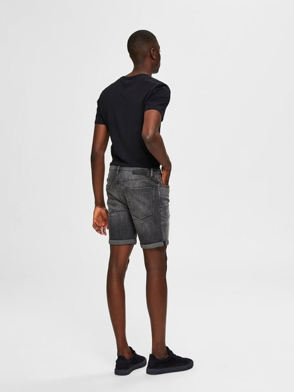 SHORTS SELECTED HALEX 334 GREY SU-ST DNM GREY SELECTED