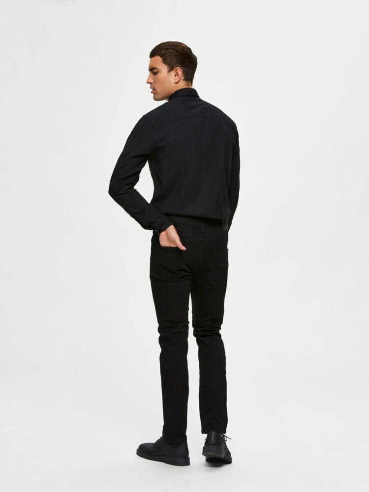 Selected Ανδρικό Slim fit jeans Μαύρο 2