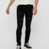 Only and Sons Skinny Jeans Μαύρο 4