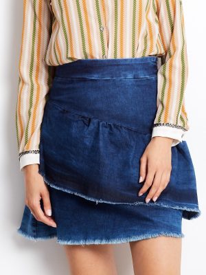 Μπλε Jean Φουστα Με Βολαν Μπλε Jean Φουστα Με Βολαν