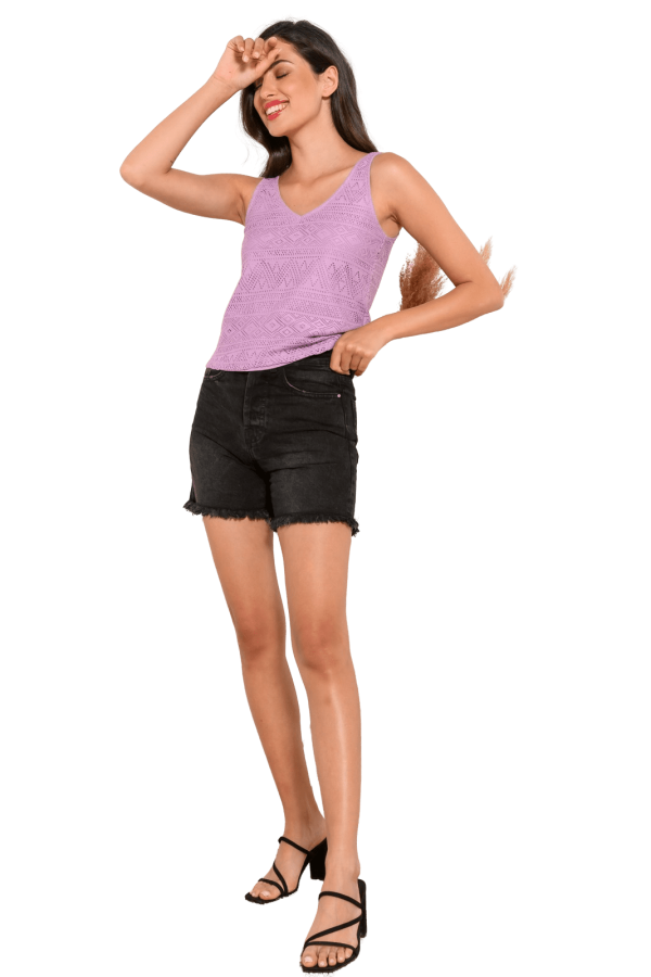 Ντένιμ σορτς με ξέφτια (BLACK ACID)