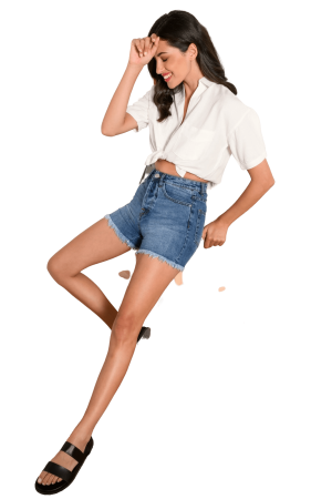 Ντένιμ σορτς με ξέφτια (M.BLUE)