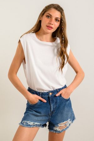 Ντένιμ σορτς με ξέφτια (M.BLUE)