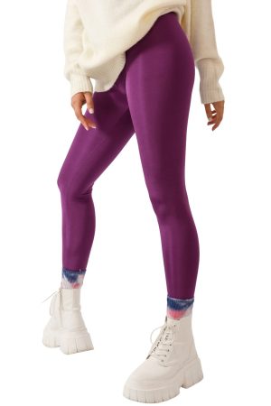 Κολάν με γυαλιστερή όψη (PURPLE)