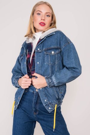 Μπλε Jean Μπουφαν Με Λαστιχο Μπλε Jean Μπουφαν Με Λαστιχο