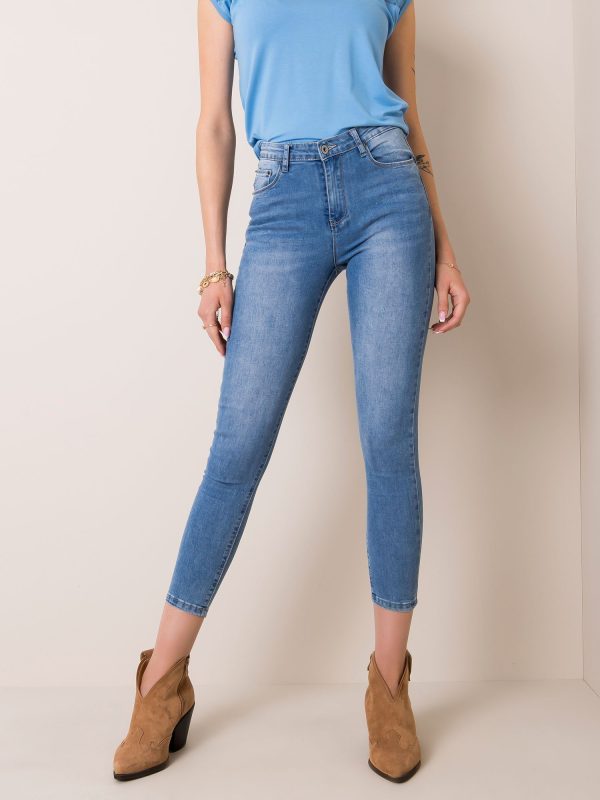 Hight Waist Jean Παντελονι 7/8