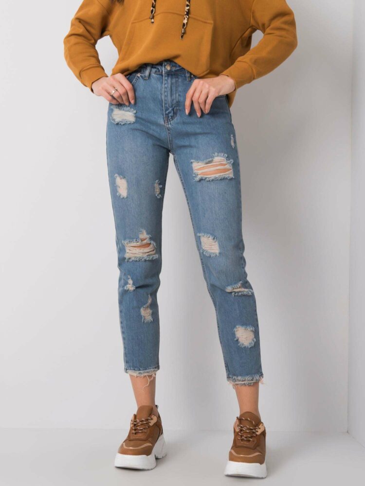 Mom Fit Jean Με Ξεφτια