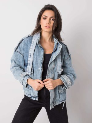 Μπλε Oversized Jean Μπουφαν