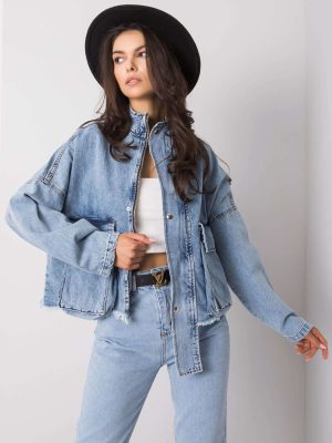 Μπλε Τζιν Loose Τζακετ Μπλε Τζιν Loose Τζακετ