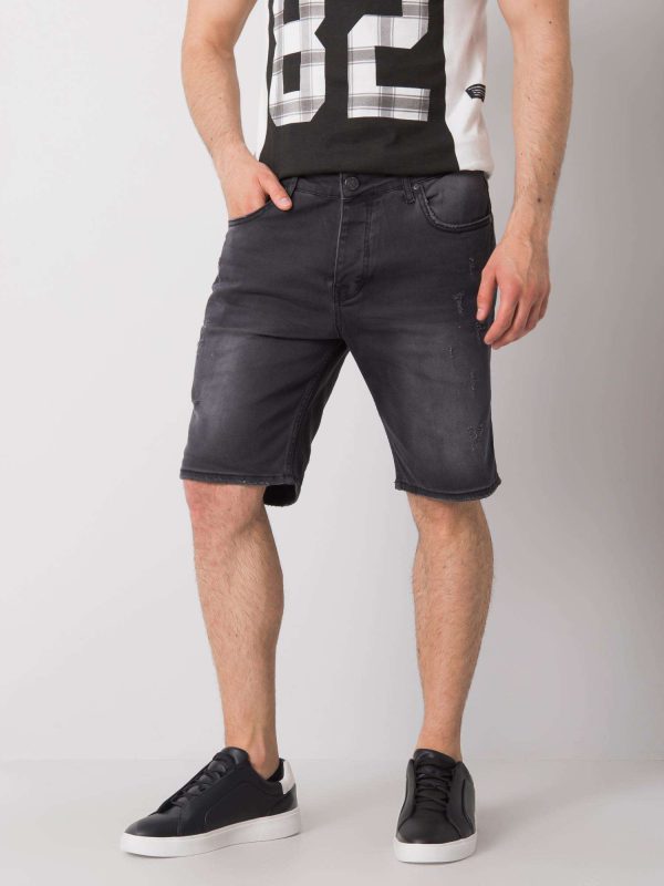 Μαυρη Jean Denim Βερμουδα