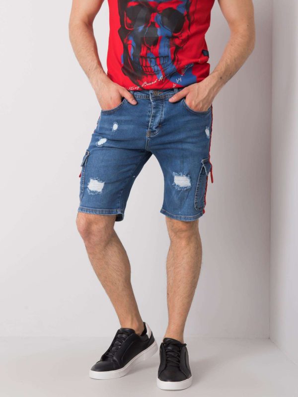 Μπλε Denim Cargo Βερμουδα