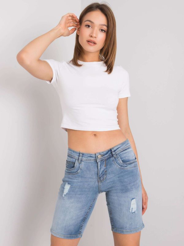 Μπλε Denim Jean Βερμουδα