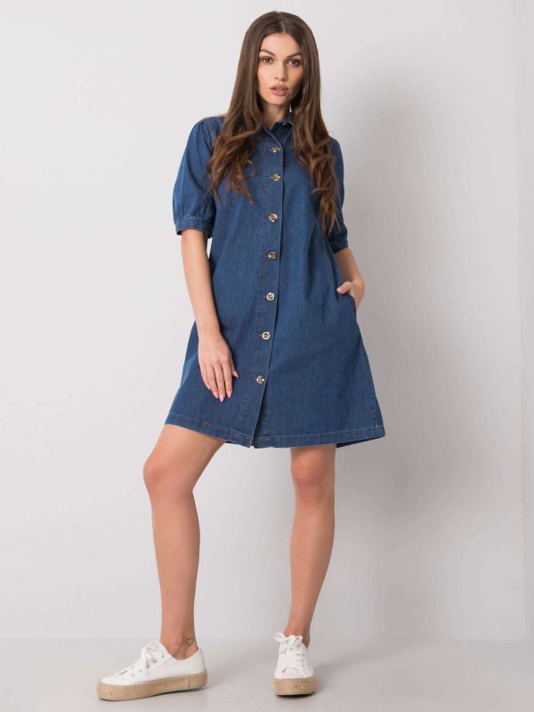 Μπλε Shirt Denim Φορεμα