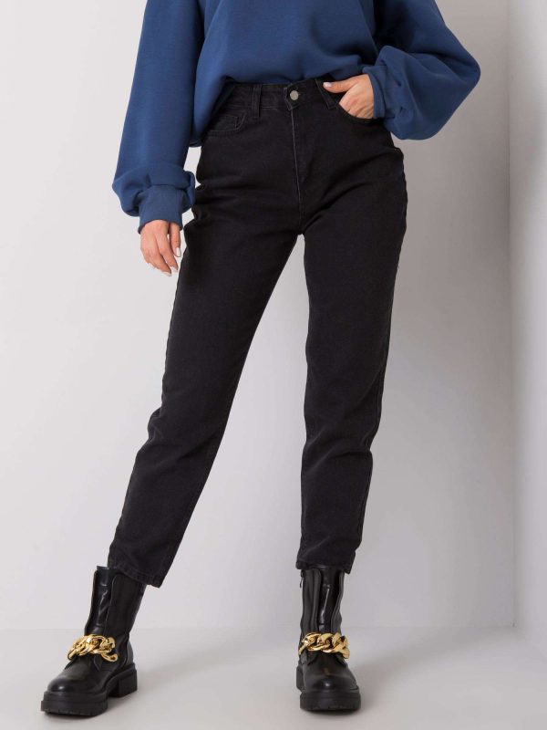 Μαυρο Ψηλομεσο Mom Fit Jean
