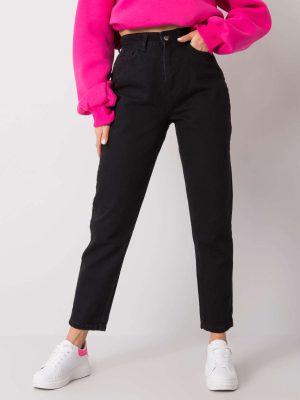Μαυρο Mom Fit Jean Παντελονι