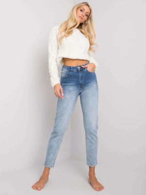 Μπλε High Waist Jean Παντελονι