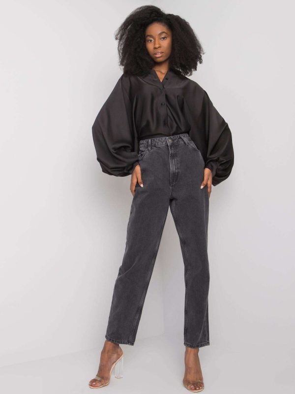 Μαυρο High Waist Jean Παντελονι