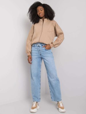 Μπλε Jean Με Ασυμμετρο Κουμπωμα