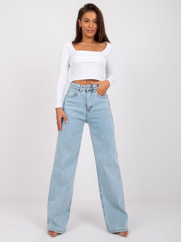 Μπλε Wide Legs Jean Παντελονι
