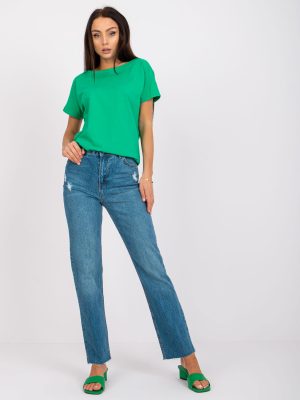 Μπλε Straight Jean Παντελονι