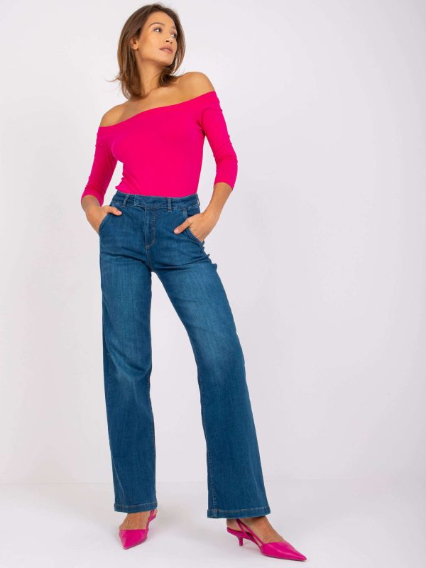 Μπλε High Waist Jean Παντελονι