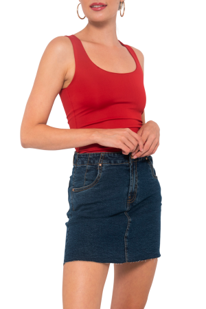 Μίνι ντένιμ φούστα (D.BLUE) Μίνι ντένιμ φούστα (D.BLUE)