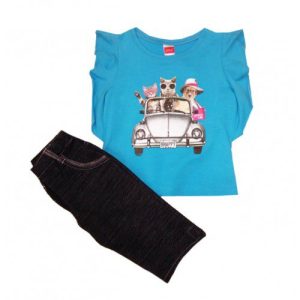 Παιδικό Σετ Τιρκουάζ/Τζιν - Joyce