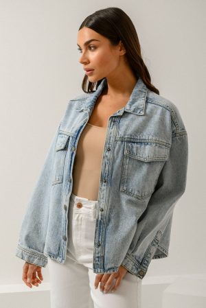 Ντένιμ overshirt (LIGHT BLUE)