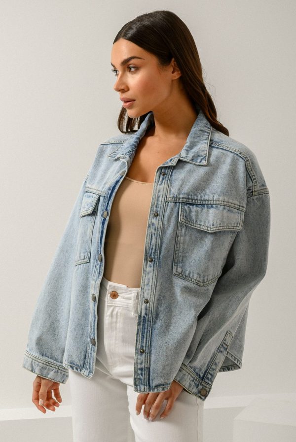 Ντένιμ overshirt (LIGHT BLUE)