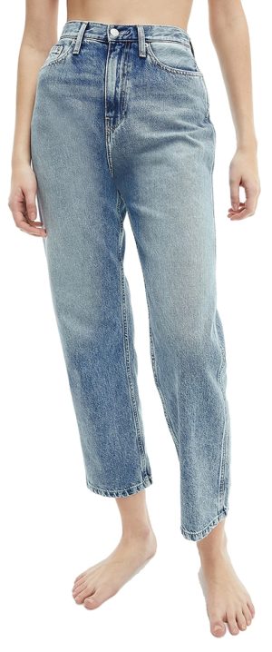 ΤΖΙΝ CALVIN KLEIN HIGH RISE STRAIGHT DENIM LIGHT BLUE CALVIN KLEIN