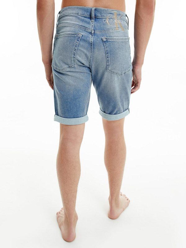 ΤΖΙΝ SHORTS CALVIN KLEIN SLIM BLUE CALVIN KLEIN
