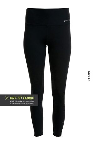 ΕΦΗΒΙΚΟ ΚΟΛΑΝ ΓΥΜΝΑΣΤΙΚΗΣ DRY FIT ΜΕ ΠΛΑΪΝΑ ΣΧΕΔΙΑ - ΜΑΥΡΟ