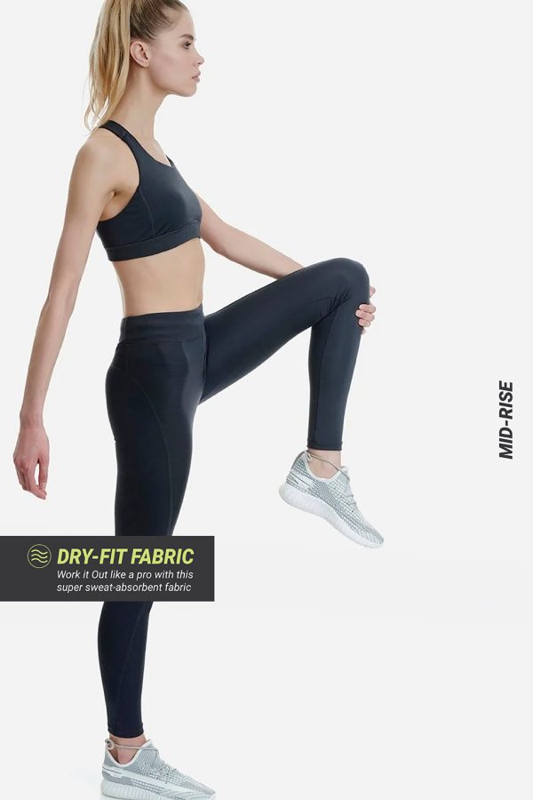 ΜΟΝΟΧΡΩΜΟ ΑΘΛΗΤΙΚΟ ΚΟΛΑΝ DRY-FIT - ΣΚΟΥΡΟ ΓΚΡΙ