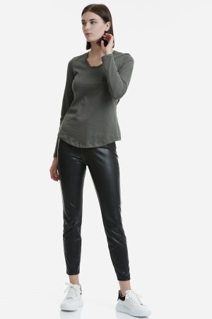 ΔΕΡΜΑΤΙΝΟ ΚΟΛΑΝ ΜΕ ΕΞΩΤΕΡΙΚΑ ΦΕΡΜΟΥΑΡ - ΜΑΥΡΟ