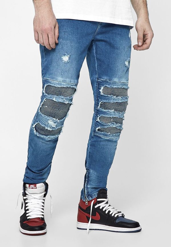 ALLDD Inverted Biker Ian Denim Pants C&S CS Mid Blue