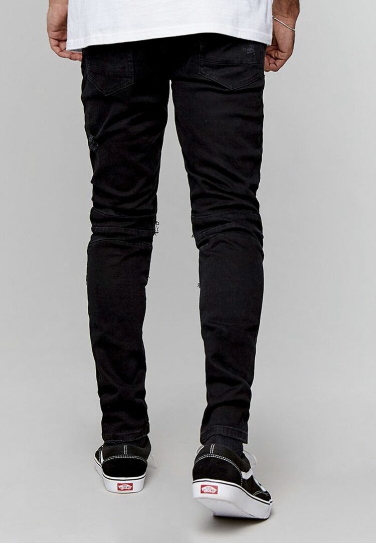 ALLDD Paneled Inverted Biker Ian Denim Pants C&S CS Black Denim 2