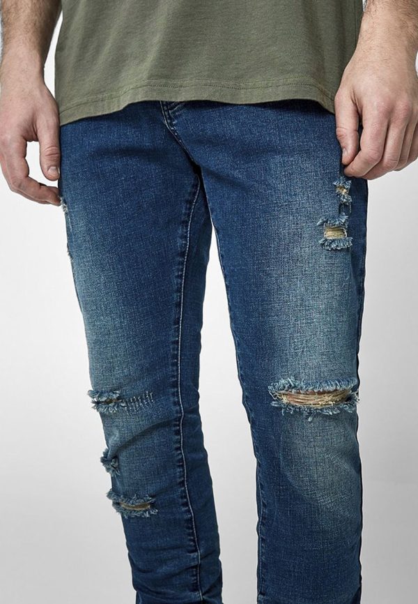 ALLDD Stacked Ian Denim Pants C&S CS Sand Washed Blue