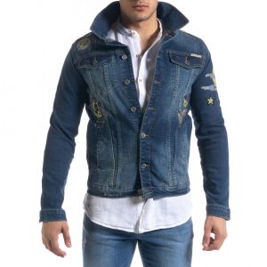 Ανδρικό γαλάζιο ανοιξιάτικο-φθινοπωρινό μπουφάν Black Island Ανδρικό γαλάζιο ανοιξιάτικο-φθινοπωρινό μπουφάν Black Island